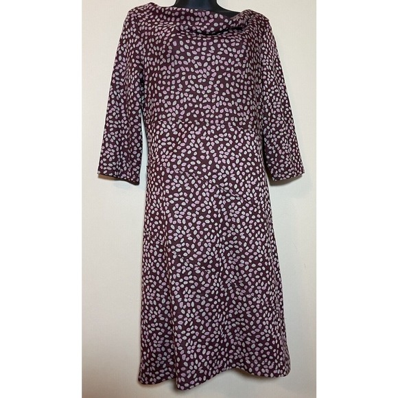 Royal Robbin’s Knit Midi Dress Cowlneck Size Medium Mauve 3/4 sleeve - Picture 2 of 8